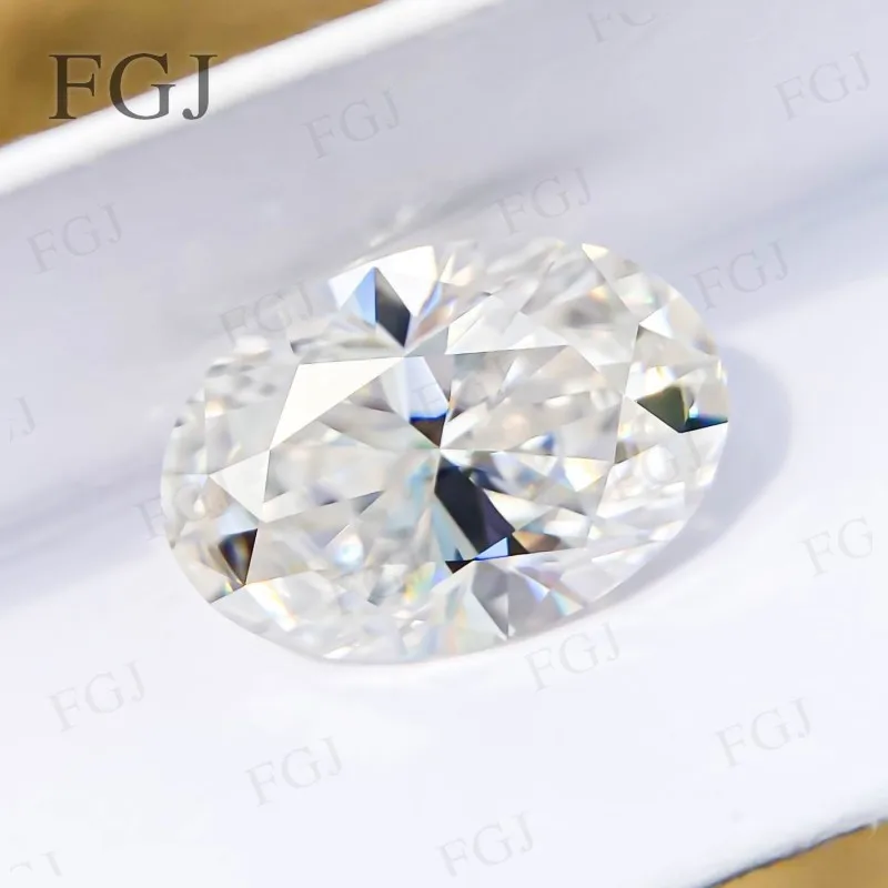 리얼 모이사나이트 스톤 D 컬러 VVS1 타원형 0.15-3.5ct 공장 도매 루스 젬스톤 쥬얼리 제작 DIY 디자인 반지 목걸이