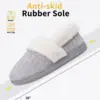 Shevalues Women's Winter Fuzzy House Slippers Non-slip Cozy  Fluffy Knit Slides With Memory Foam Indoor Warm Plush Bedroom Shoes 6