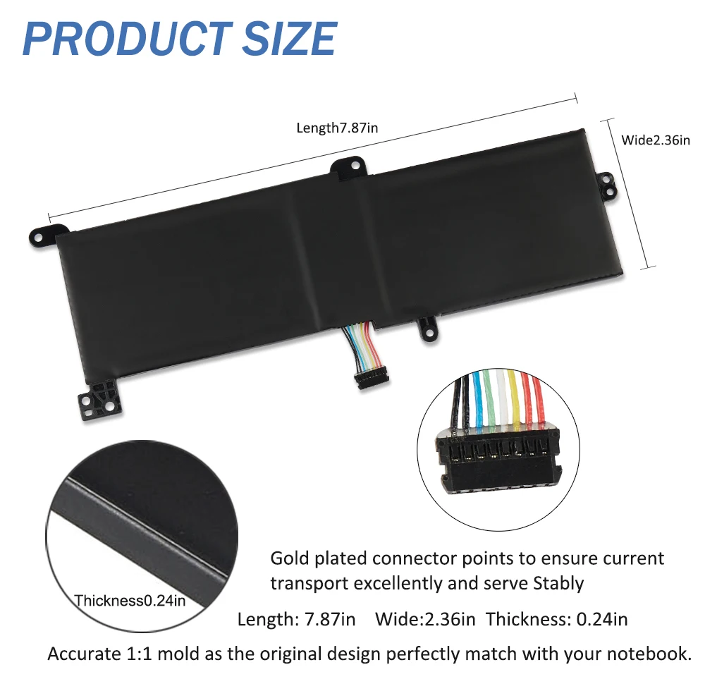 ETESBAY L16M2PB1 30WH Laptop Battery For Lenovo IdeaPad 320-14IKB 320-14ISK 320-15IKB Series L16L2PB1 L16C2PB1 L16C2PB2 L16S2PB2