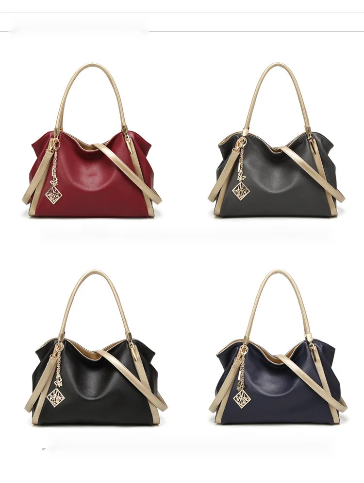 2024 New Fashion Middle aged Women's Versatile One Shoulder Crossbody Handheld Large Capacity Soft Leather Mom's Bag_voghion.com