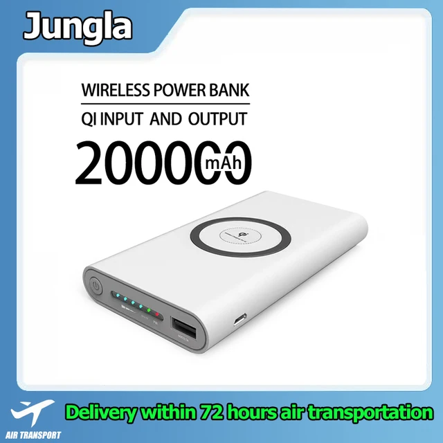 Free Shipping 200000mAh Wireless Power Bank Two-way Fast Charging Powerbank Portable Charger Type-c External Battery for IPhone 1