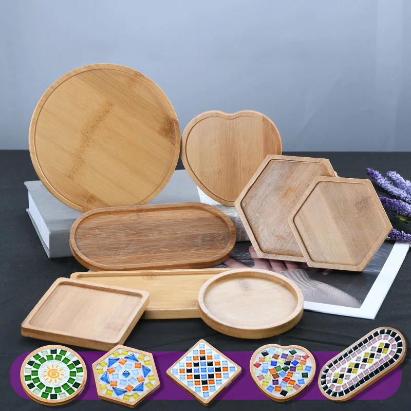Wooden Soap Dispenser Tray Vanity Countertop Bottles Organizer Holder Round Square Candles Jewelry Storage Tray For Bathroom 5