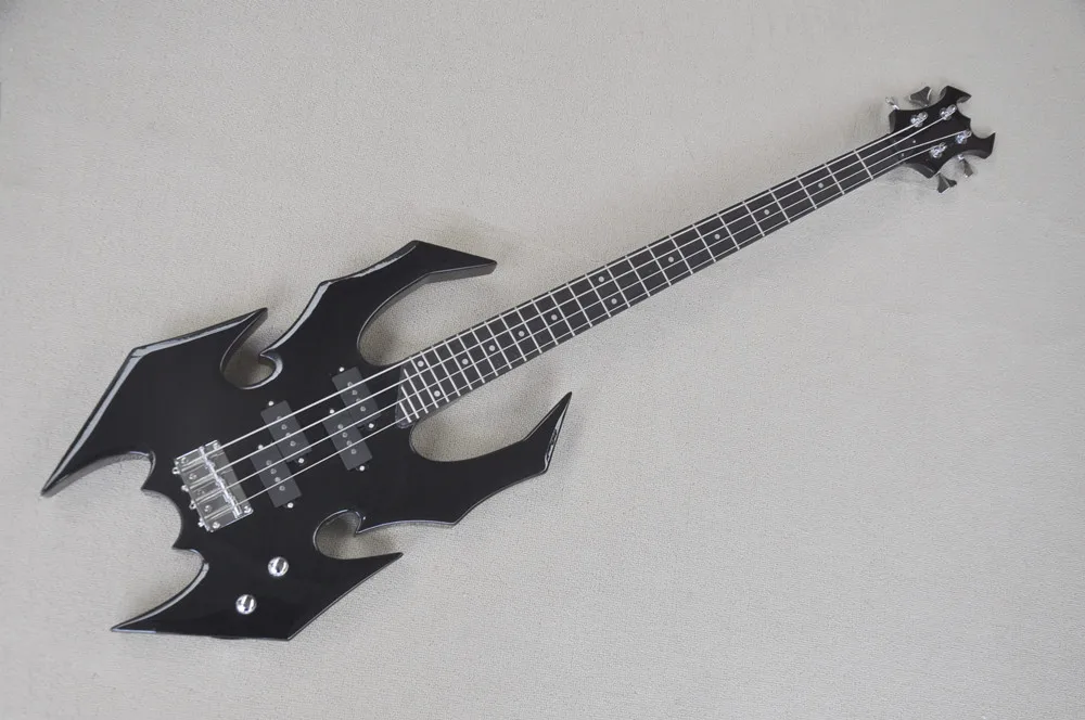 

4 Strings Unusual Shape Electric Bass Guitar with Rosewood Fingerboard,Black Hardware,Provide Customized Service