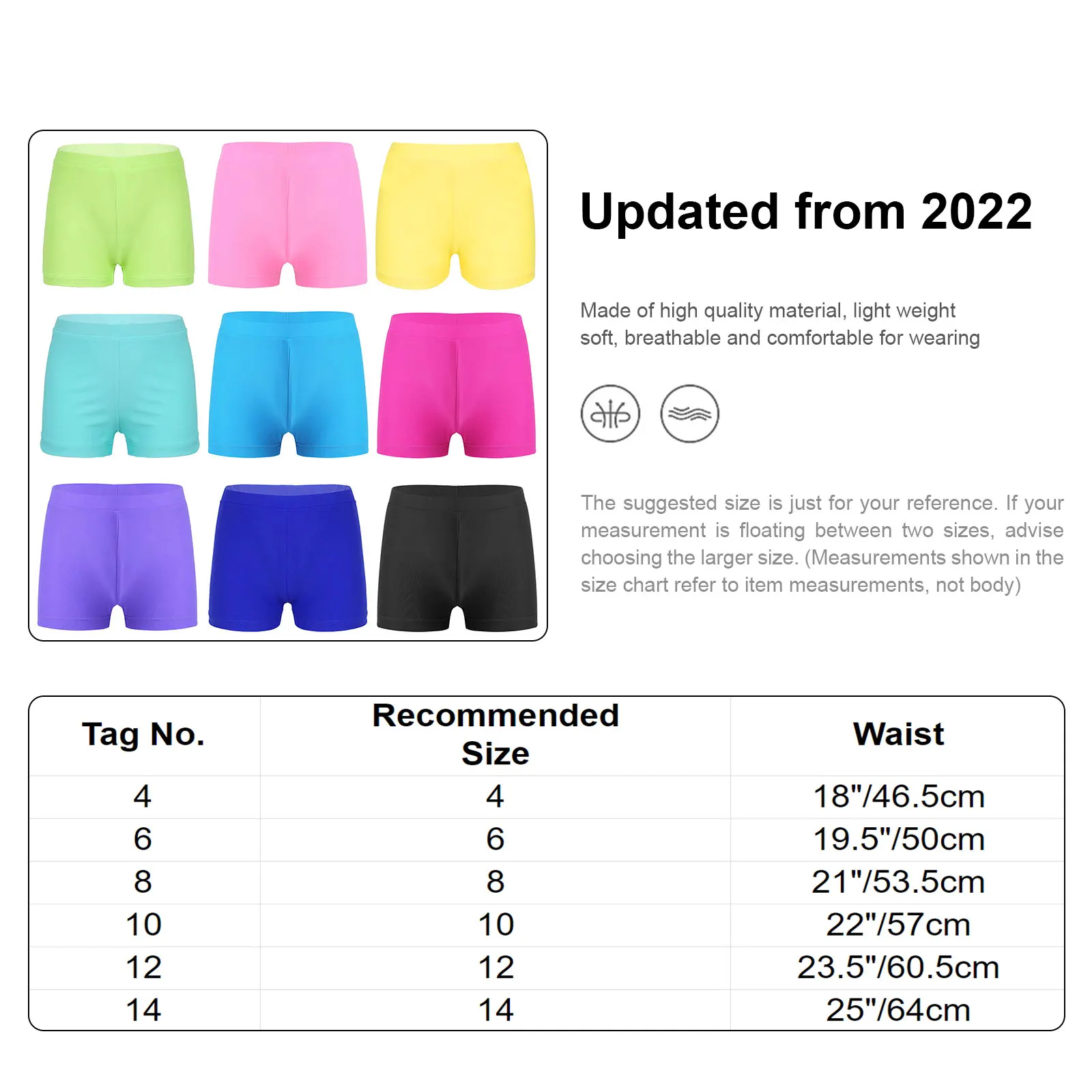 Kids Shorts Girls Ballet Dance Bottoms Sports Gymnastics Workout Running Fitness Yoga Boy-cut