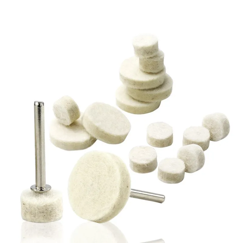 XCAN Wool Polish Disc Set 50/58/73/76/90PCS Wool Polish Wheel Abrasive Buffing Wheel for Dremel Rotary Tools