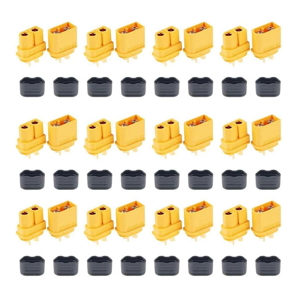 Power Plugs 10Pair XT60H (XT60 Upgrade) Male Female Bullet Connectors with Sheath for Lipo Battery RC Planes Cars