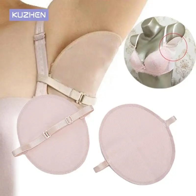 Reusable Washable Underarm Sweat Shield Pad Washable Armpit Sweat Absorbing Guards Shoulder Strap 1Pair
