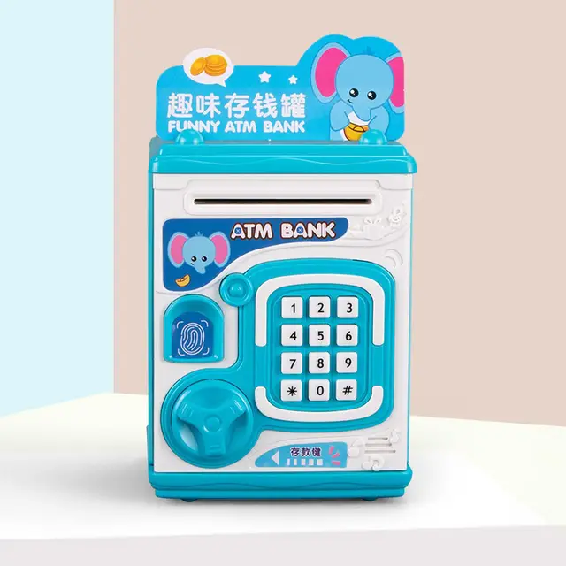 Electronic Piggy Bank Safe Bank Box Automatic Dual Lock Money Bank Saving Box Children Boys Girls 3 4 5 6 Years & up 4