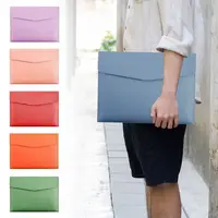 A4 Envelope Folder Leather Leather Document Pouch Large Capacity A4 A5 Briefcase Leather File Folder 4