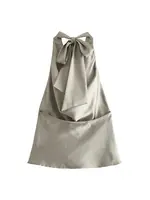 Women's Flowing Draped Halter Neck Tank Tops With Bow Tied, Backless, Sleeveless, Female Camis, Sexy, Fashion - Image 3