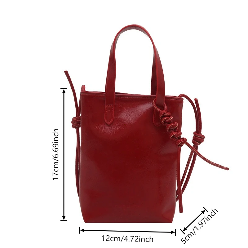 PU Leather Mini Crossbody Bag for Women 2026 New Korean Fashion Luxury Shoulder Bags Female Simple Retro Handbags and Purses