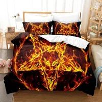 3D Printed Dark Satanic Bedding Set Duvet Cover Bedroom Comforter Covers Single Twin King ​Size Quilt Cover Home Textile 2/3PCS 2