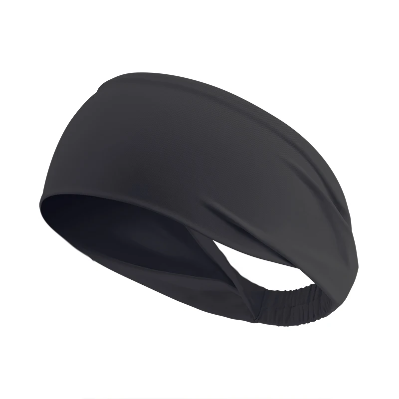 1 PC traspirante Sport Fness cintura per il sudore fascia elastica da uomo ampia fascia per il sudore elasticizzata per il sudore donna Sport Yoga Run fascia per capelli solida  18