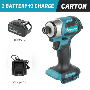 SuperPan-DTD173 high torque multifunctional brushless impact screwdriver,cordless drill bit,suitable for Makita 18v battery pins 1