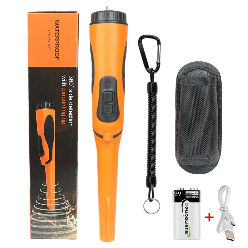 Waterproof Metal Detector Pinpointer Professional Powerful Gold Treasure Three Detection Modes High Sensitivity Searching Wand