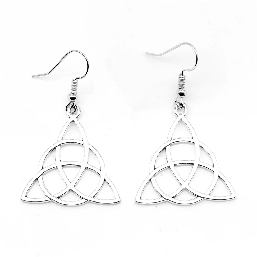 

1 Pair Triangles Handmade Earrings Jewelri For Woman 28x30mm