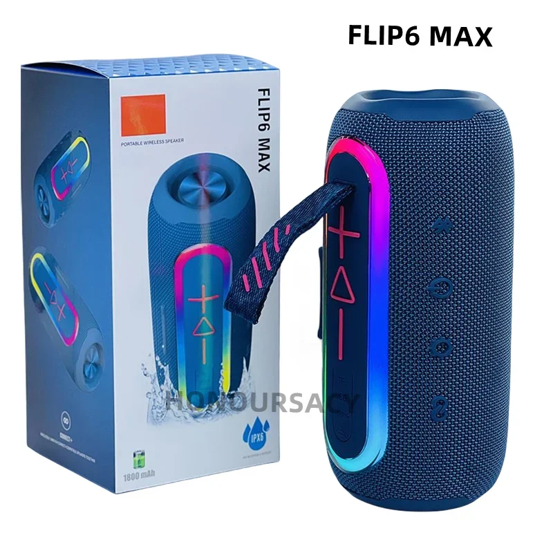 

Bluetooth-Колонка Flip6 MAX, многофункциональный портативный сабвуфер для улицы, беспроводной двойной динамик для домашнего кинотеатра, музыкальный бокс