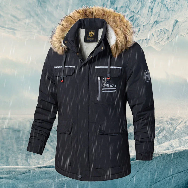 Parka Winter Man Men's Thermal Coat New in Jackets High Quality Feather Coats Long Cold Waterproof Clothing Padded Luxury Parkas