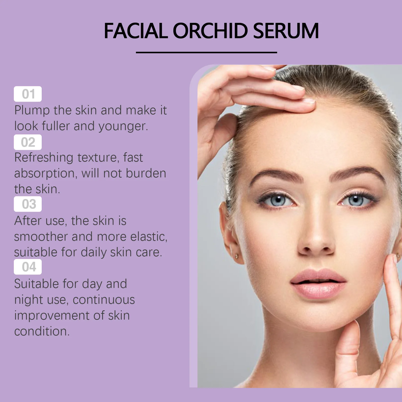Orchid Facial Serum Fine Lines Removal Firming Lifting Moisturizer Brighten Shrink Pores Essence Tighten Repair Liquid Skin Care 5
