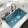 Stainless Steel Kitchen Sink Embossed Large Single Slot Multifunctional Bowl Wash Basin Household For Kitchen 1