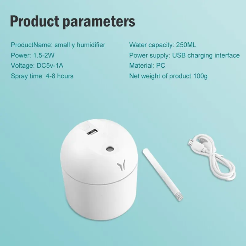 Small Y Humidifier USB Mute Humidifier Aromatherapy Desk Bedroom Desktop Portable Large Spray Car Purifier