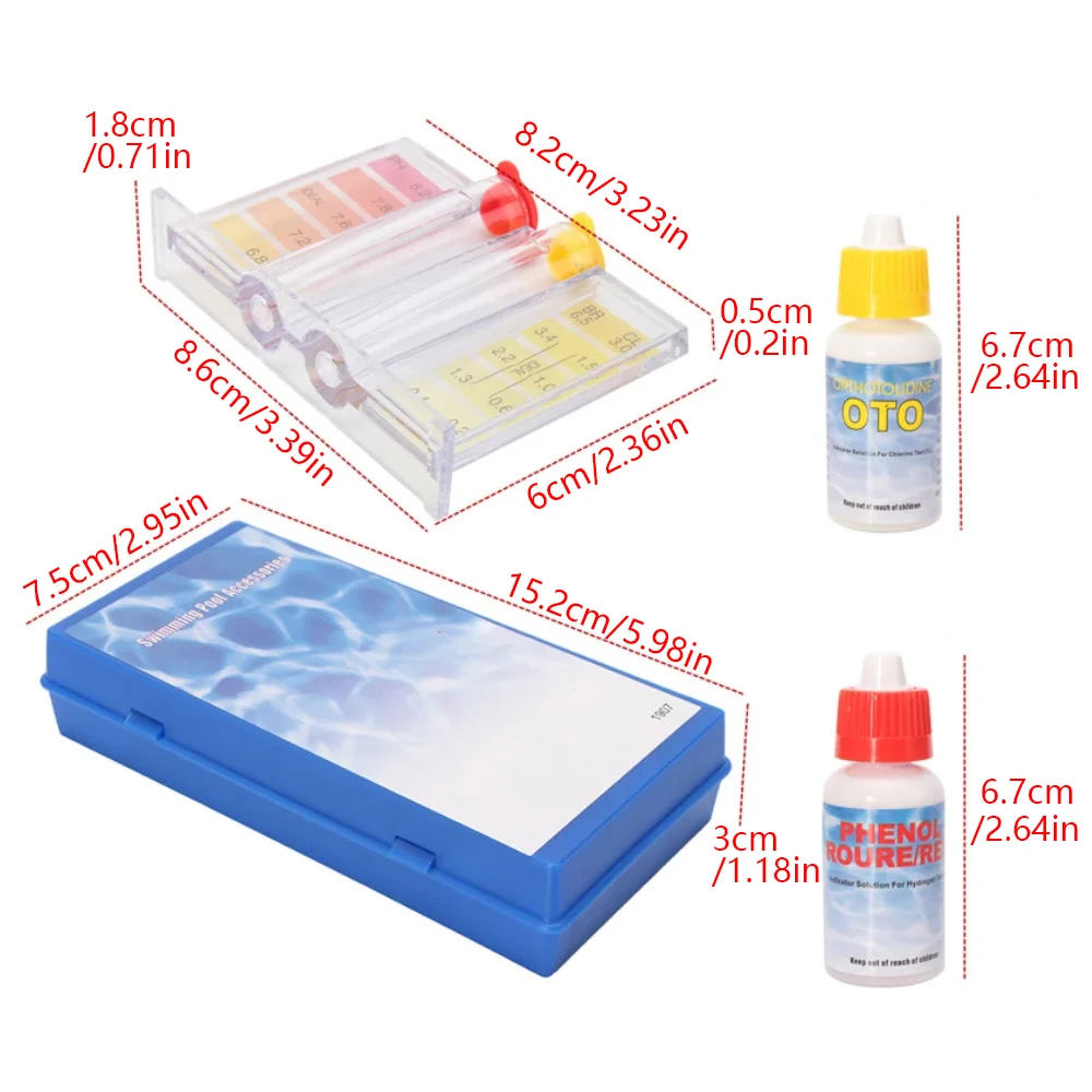 PH Chlorine Water Test Kit Tester Hydrotool Testing Kit Swimming Pool Hydroponics Aquarium Accessories water tester water quality detector