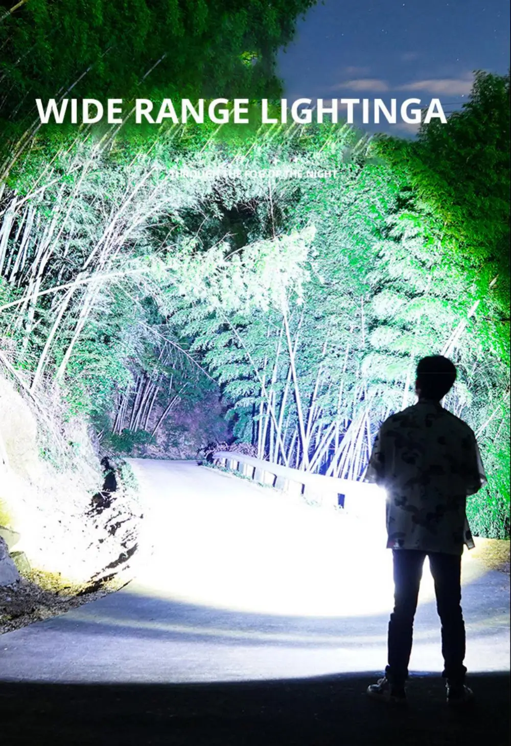 Description Picture 4 of itemPowerful XHP50 LED Flashlight Waterproof 18650 Torch With Side Light 7 Modes Camping Fishing Lantern USB Rechargeable Zoom Lamp