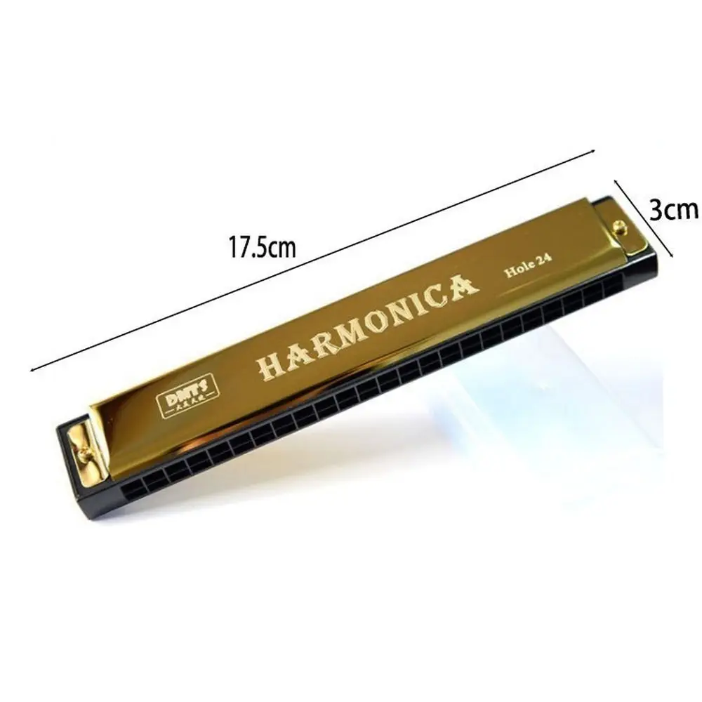 Professional 24 Hole Harmonica Play Double Row C-key Harmonica Beginner Tremolo Jazz Folk Harmonicas Children Gift diatonic harmonica kids harmonica