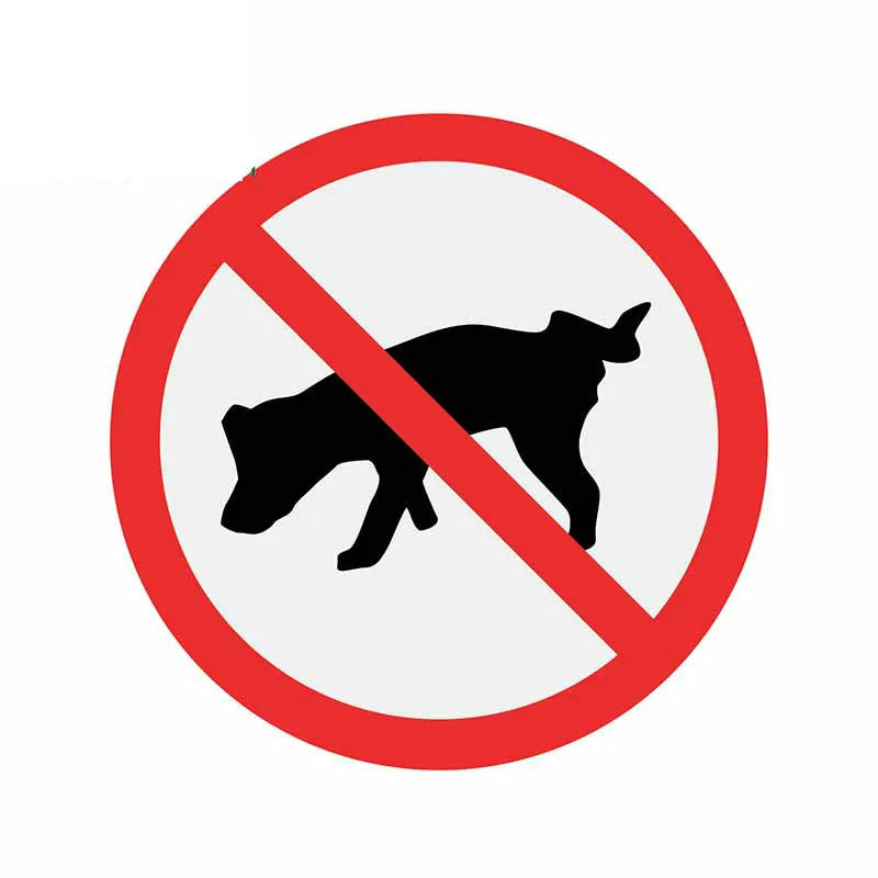 

Cartoon Car Sticker No Dog Pee Sign Fine Vinyl Auto Accessories Car Window Car Styling Decal PVC 13cm*13cm Cover Scratches