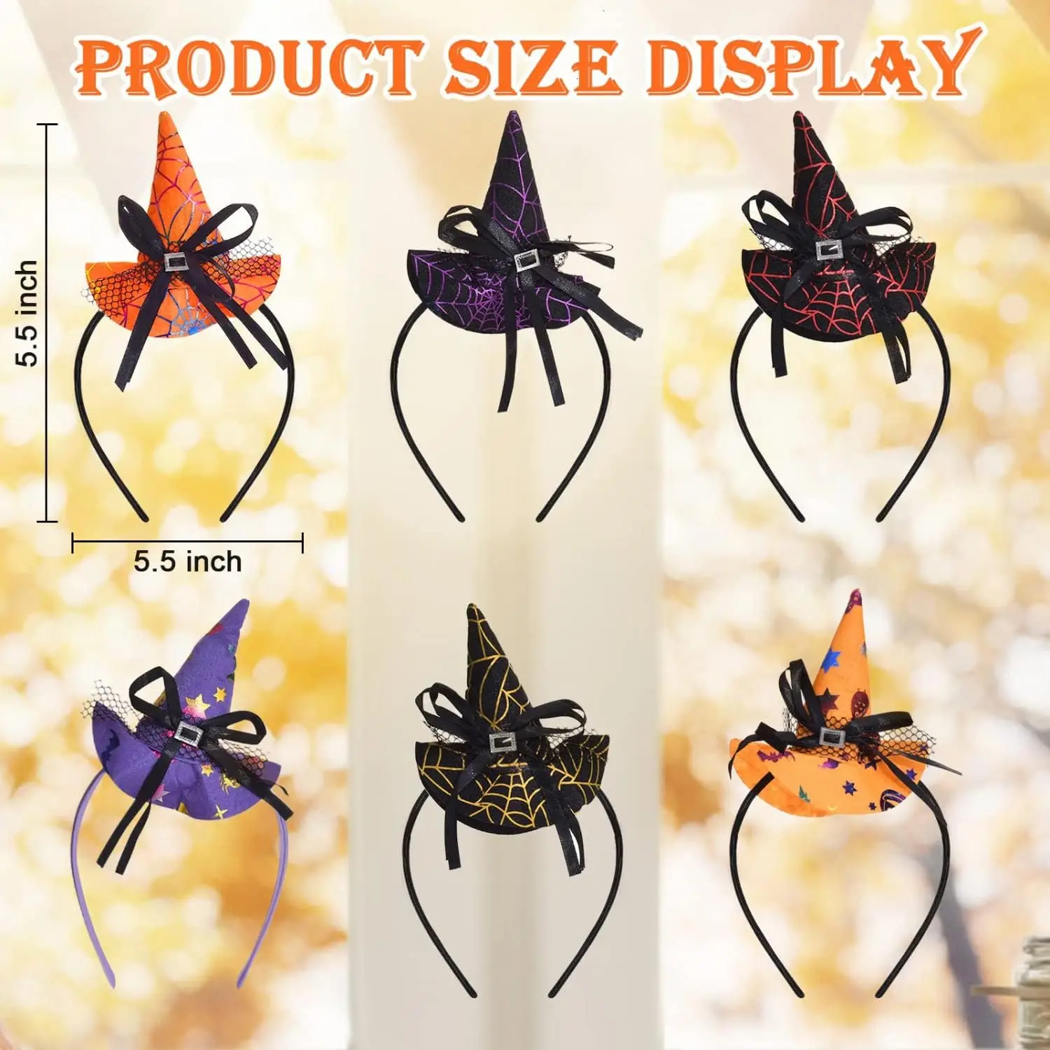 1PC Halloween Skull Fascia Zucca Cappello da strega Copricapo per le donne Festa di Halloween Fascia per capelli Puntelli Cosplay Accessori per