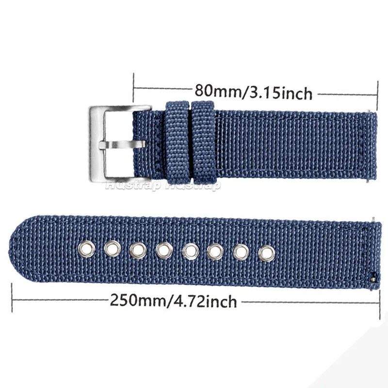 Versatile Nylon Canvas Watch Strap – Soft, Quick Release Sport Wristband