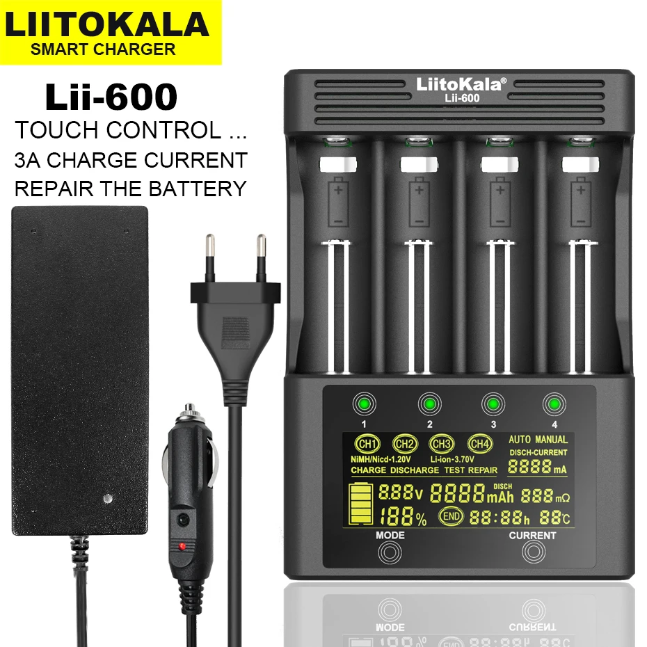 Liitokala Lii-S8 Lii-500液晶バッテリー充電器リチウムイオン3.7v 1.2