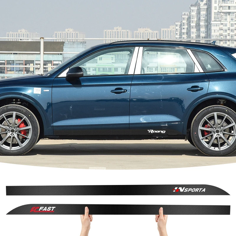 2 Pz Auto Gonna Laterale Davanzale In Fibra Di Carbonio Protezione Del Corpo Adesivo Per Seat Leon Cupra Mk1 Mk2 Ibiza 6J 6F 1P 5F Fr Altea Accessori
