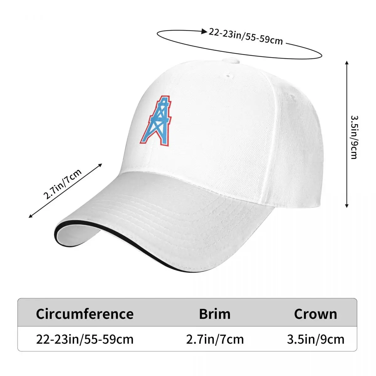 Houston Oilers Logo #2 czapka z daszkiem czapka końska czapka golfowa czapki czapka z daszkiem czapki czapka golfowa mężczyzna kobiet