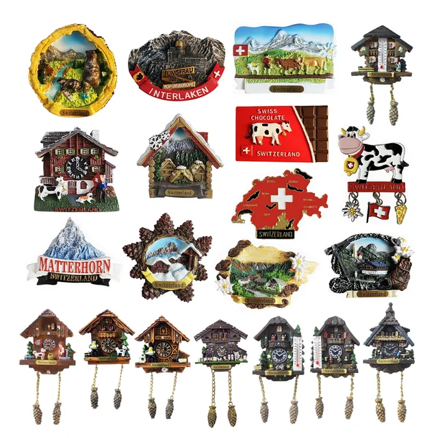 Europe Switzerland 3D Fridge Magnets Tourism Souvenir Refrigerator Magnets Sticker Collection Handicraft Decoration Articles 1