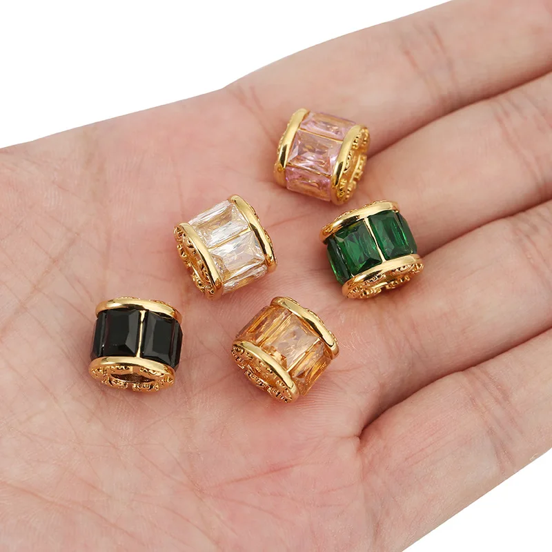 1/2 Stück Edelstahl-Gold-Abstandshalter, lose Kristallperlen für handgefertigte DIY-Halsketten, Armbänder, Schmuckherstellung, Zubehör, Bastelbedarf – Detail 6