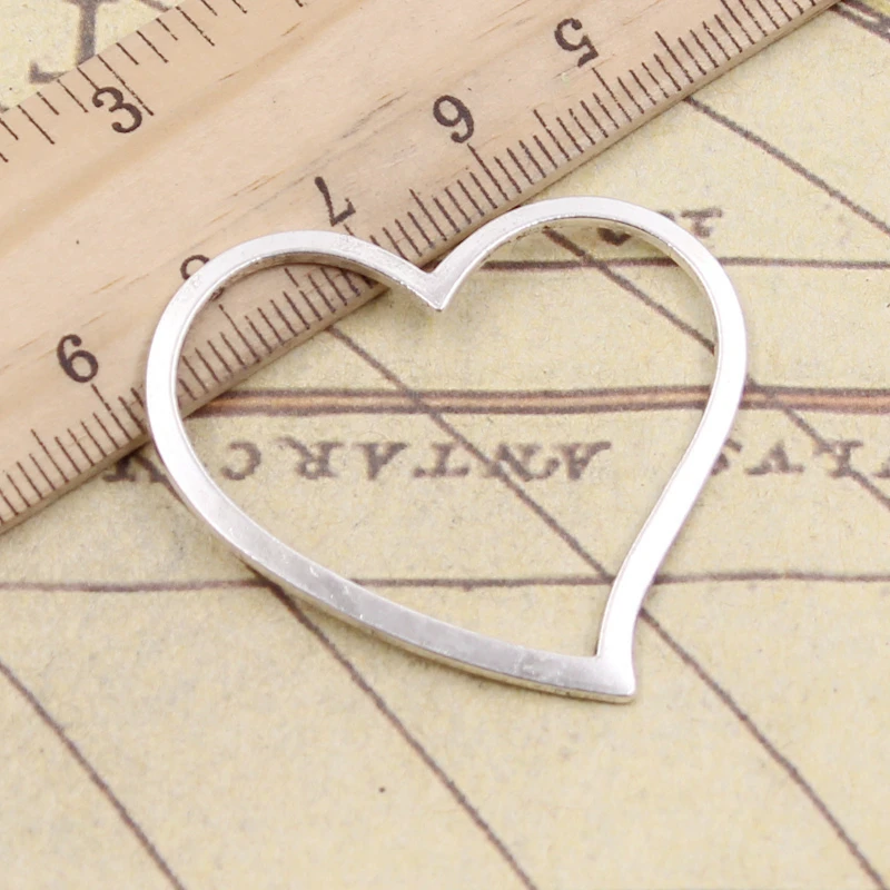 10 Stück Charms Herz 39x35mm Antik Silber Farbe Anhänger Herstellung DIY handgemachten tibetischen Schmuck finden