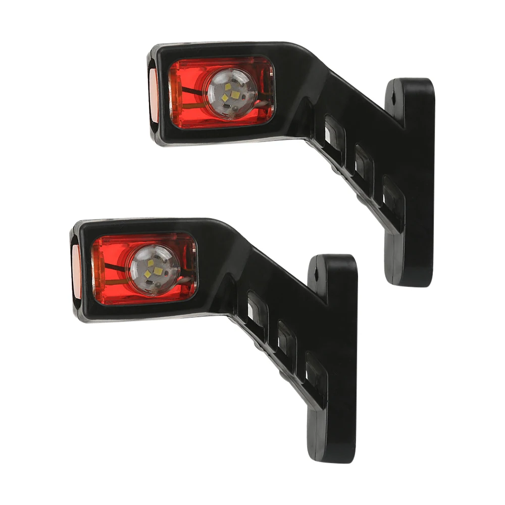1 쌍 트럭 3면 9LED 24V 사이드 마커 조명 12V 트레일러 개요 램프 클리어런스 라이트 Scania 용 Volvo 트럭 용..