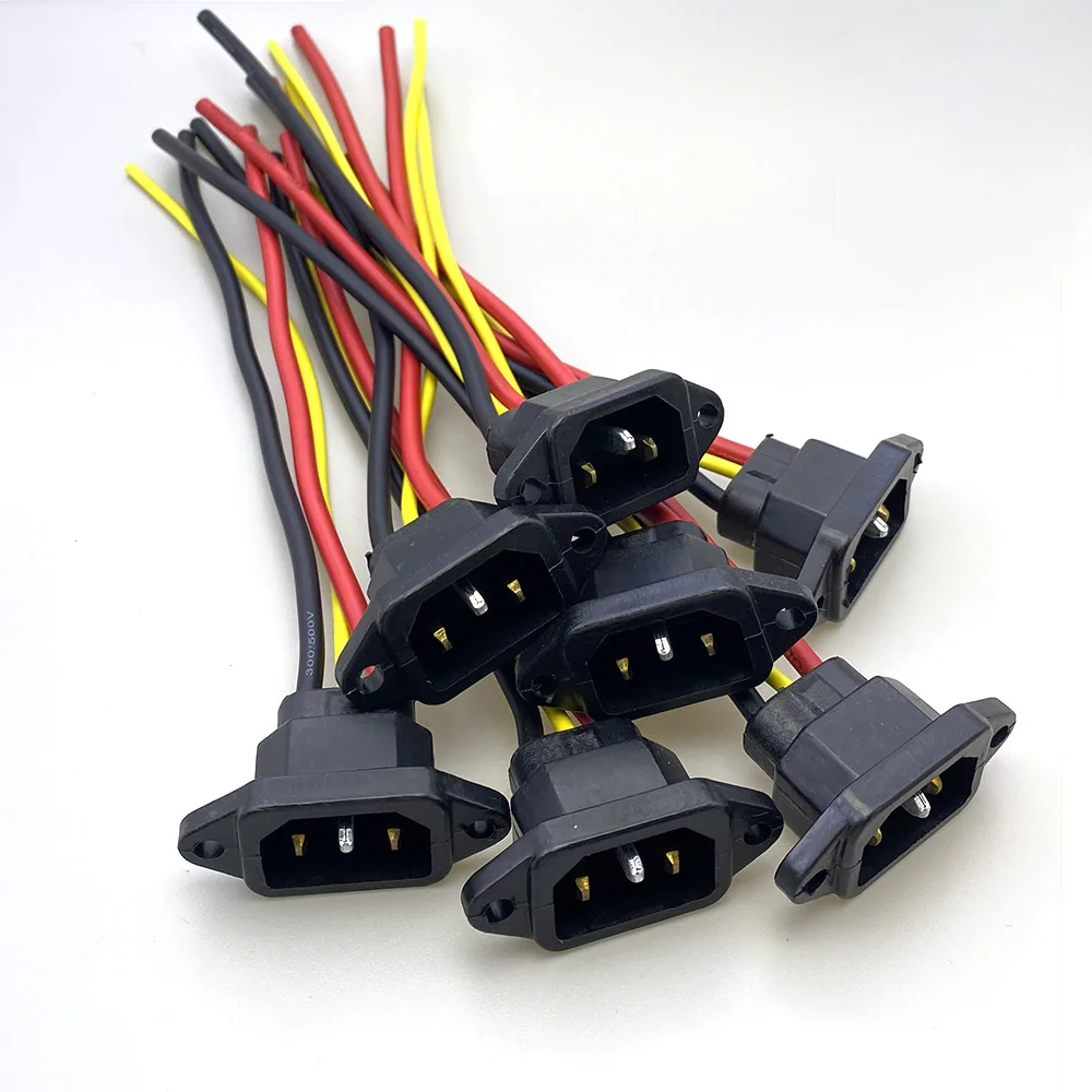 15A Elektrofahrzeug IEC C14 Ladebuchse, 1,5mm² 15AWG 3-Adrig Ladestecker, Lithium-Batterie Ladeschnittstelle – Detail 3