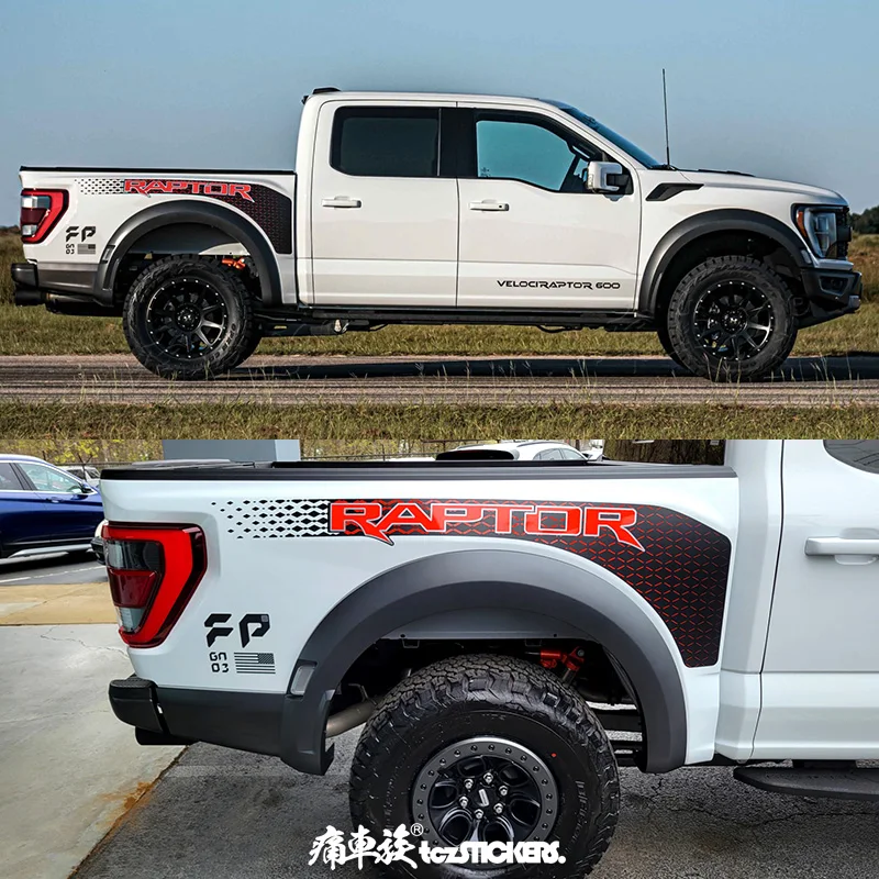 

New leather truck Car sticker FOR Ford Raptor F150 2023 body hood customized fashionable sports decal accessories
