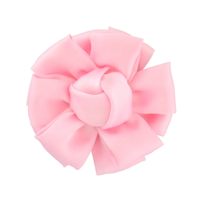 여아용 실키 새틴 로즈 헤어 클립 머리핀 머리띠, 꽃 액세서리, 공주 머리 장식, 10 개, 8cm