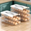 1/2/3 Layer Fridge Egg Storage Box Automatic Rolling Eggs Holder Rack Refrigerator Eggs Dispenser Kitchen Egg Organizer Holder 2