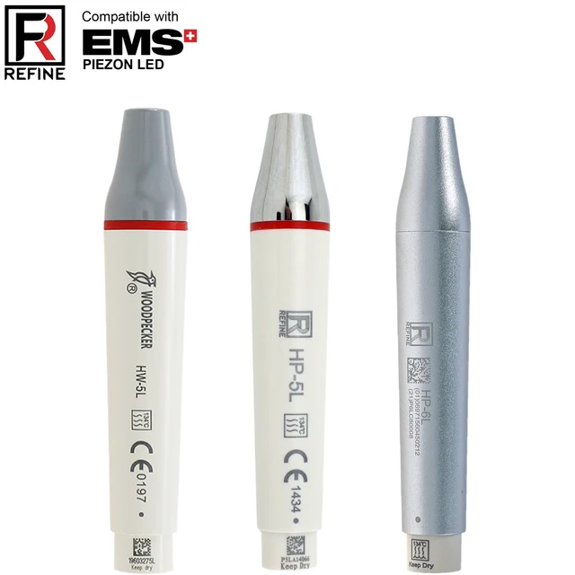100% Original Refine Dental LED Handpiece Metal for Ultrasonic Piezo Scaler Fit EMS UDS Autoclavable