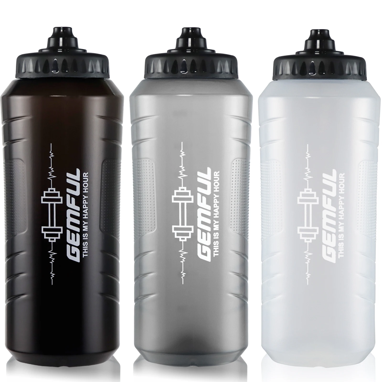 Water Bottle 1L Squeezable Bpa Free Leakproof Cap Food Grade High Flow Kettle for Sports Fitness Running Riding Camping Hiking water bottle