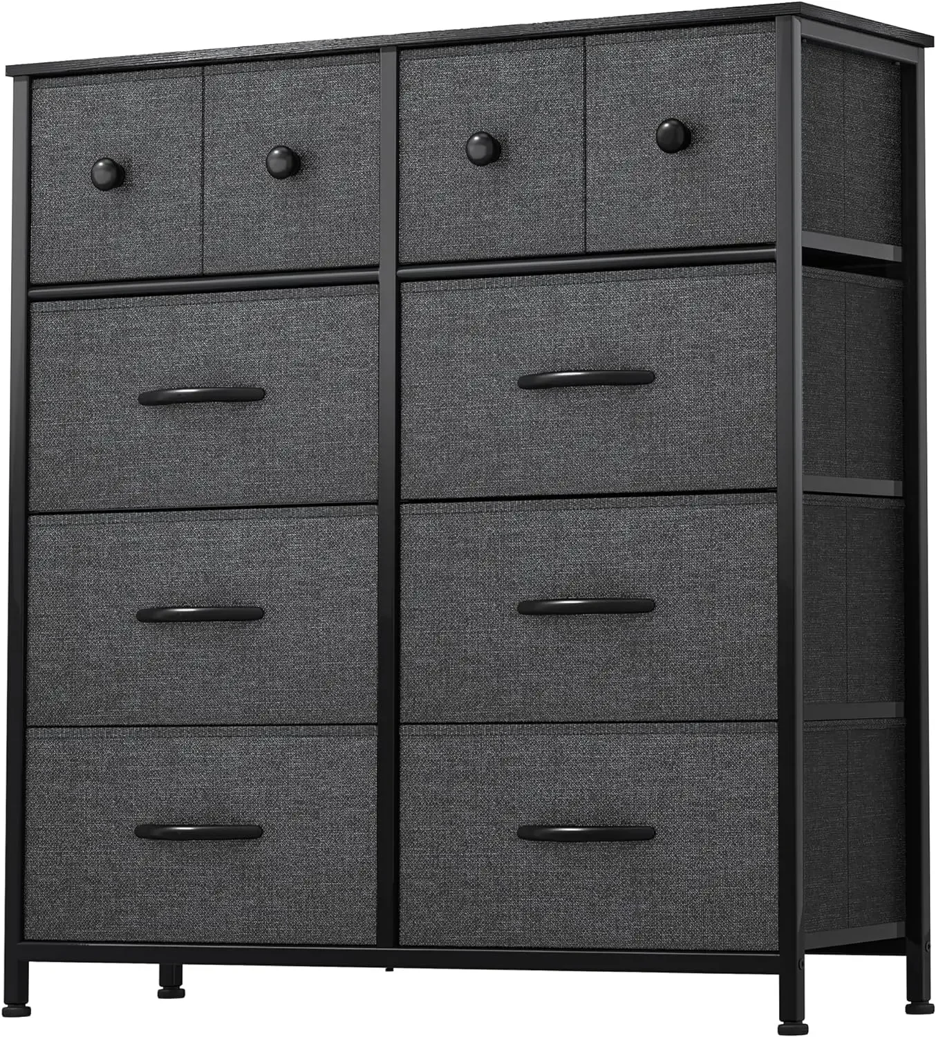 

Тканевый комод с 8/10 ящиками, комод для гостиной, стандартный Органайзер с прочной стальной рамой, деревянная поверхность