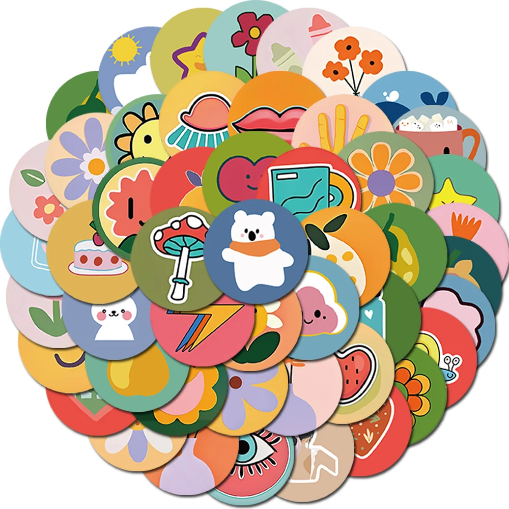 

10/25/50PCS Cute Colorful Sunshine Gadgets Stickers For Laptop Stationery Sketchbook Scrapbooking Material Decor Decals