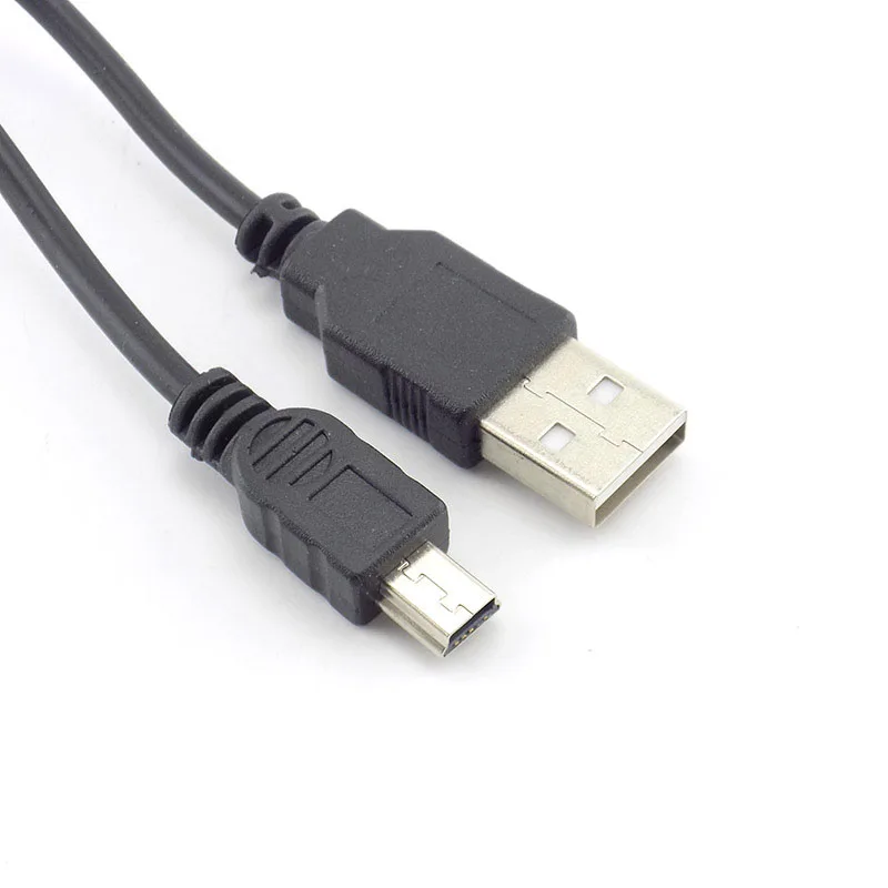 USB2.0 Type A Male To Mini 5-Pin Type B Data Charge Connector Cable 480Mbp Sync Power Charging Extension Cable Splitter Resolver usb charging cable usb extension cable connector extension cable usb cable adapter conversion cable adapter