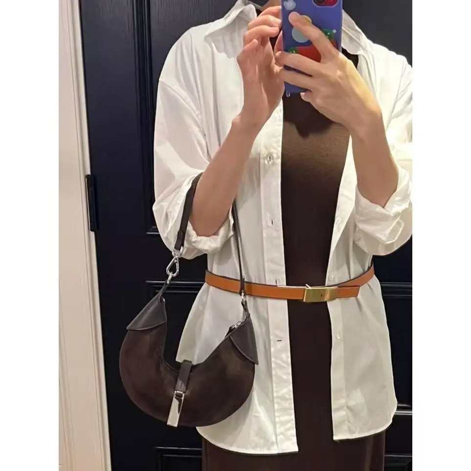 Retro Suede Frosted Tote Bag Autumn and Winter New Versatile Work Commuting Shoulder Bag Women's Bags Handbags