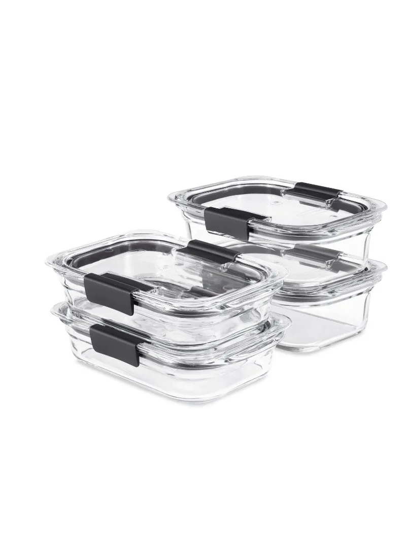 Rubbermaid Brilliance Food Storage Containers, 4.7 Cup, 4 Pack, Leak-Proof,  BPA Free, Clear Tritan Plastic - AliExpress