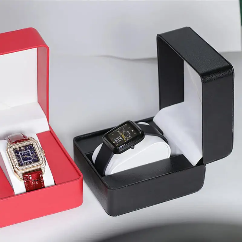 High Grade PU Leather Single Watch Gift Box with Pillow – Elegant Wristwatch Display Ca... - SKU LWGB2010 - UGI Packaging